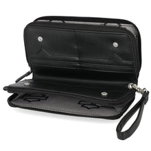 Load image into Gallery viewer, Harley-Davidson Women's Wille G. Skull Embellished Zip Around Wristlet, Black
