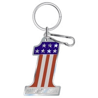 Harley-Davidson #1 RWB Enamel, Keychain