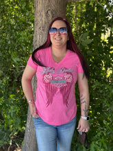 Load image into Gallery viewer, Savannah Harley-Davidson on River Street custom Women's Floral Wings t-shirt
