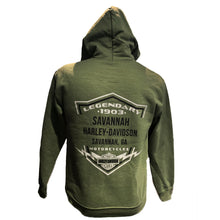 Load image into Gallery viewer, Savannah Harley-Davidson Men&#39;s Hoodies Risk Military Green
