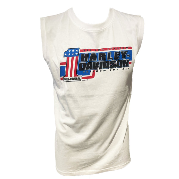 Savannah Harley-Davidson® Men's Road Test White Sleeveless T-Shirt