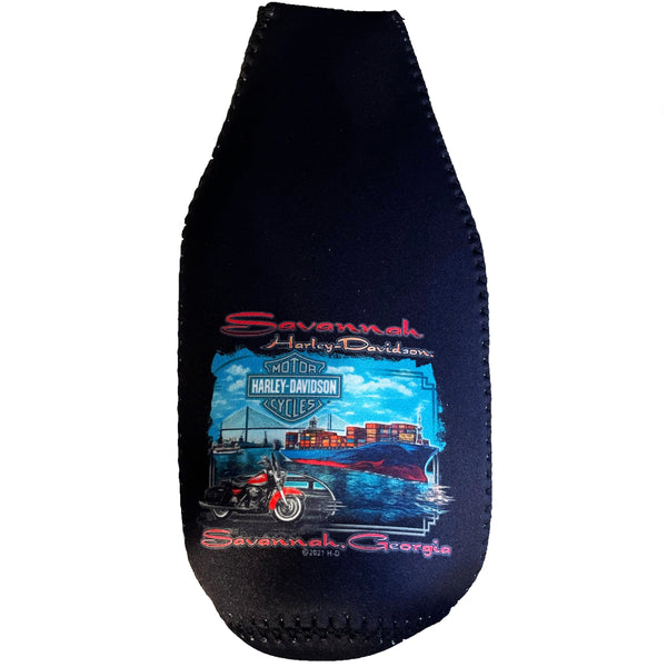 Savannah Harley-Davidson Exclusive Ship Zip Bottle Neck Koozie