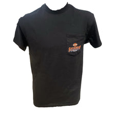 Load image into Gallery viewer, Harley-Davidson Men&#39;s Exclusive BonAventure Rider Black River Street Dealer Pocket T-Shirt
