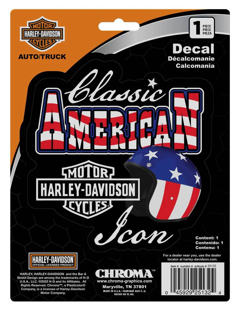 Harley-Davidson Patriotic Classic American Icon 1pc Decal