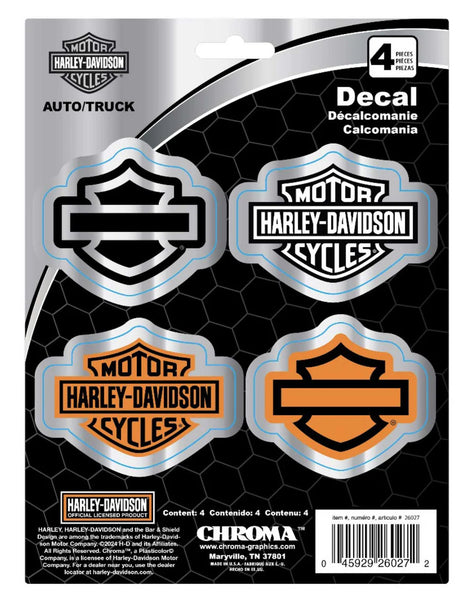 Harley-Davidson Chromed Bar & Shield Decal Set
