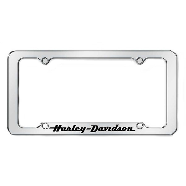 Harley-Davidson H-D Script Silver- License Plate Frame - CG6305