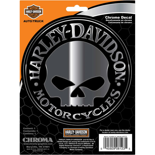 Silver Skull Classic Emblemz Decal