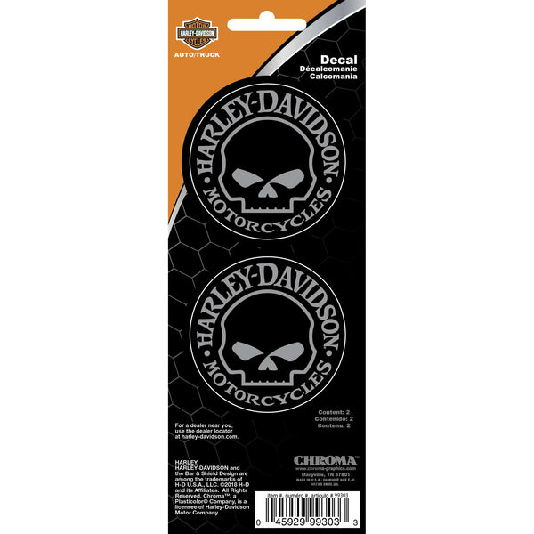 Harley-Davidson 2 Piece Willie G Skull Logo Decals