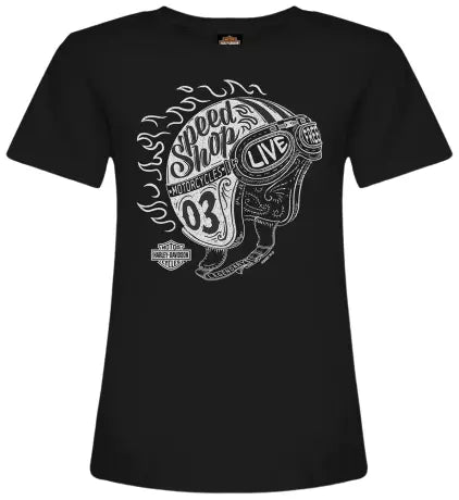 Savannah Harley-Davidson Ladies Chalk Helmet T-Shirt