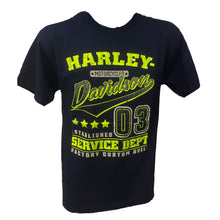 Load image into Gallery viewer, Savannah Harley-Davidson Men&#39;s Collegiate Guy Short Sleeve T-Shirt-NAVY
