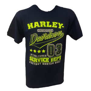 Savannah Harley-Davidson Men's Collegiate Guy Short Sleeve T-Shirt-NAVY