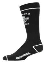 Load image into Gallery viewer, Harley-Davidson Men's More Than A Machine Logo Moisture Wicking Socks, Black
