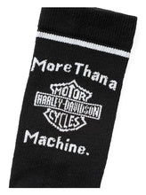 Load image into Gallery viewer, Harley-Davidson Men's More Than A Machine Logo Moisture Wicking Socks, Black
