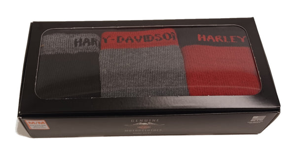 Harley-Davidson Women's 3-Pack H-D Script Midcalf Socks Box Set – Multi Colored