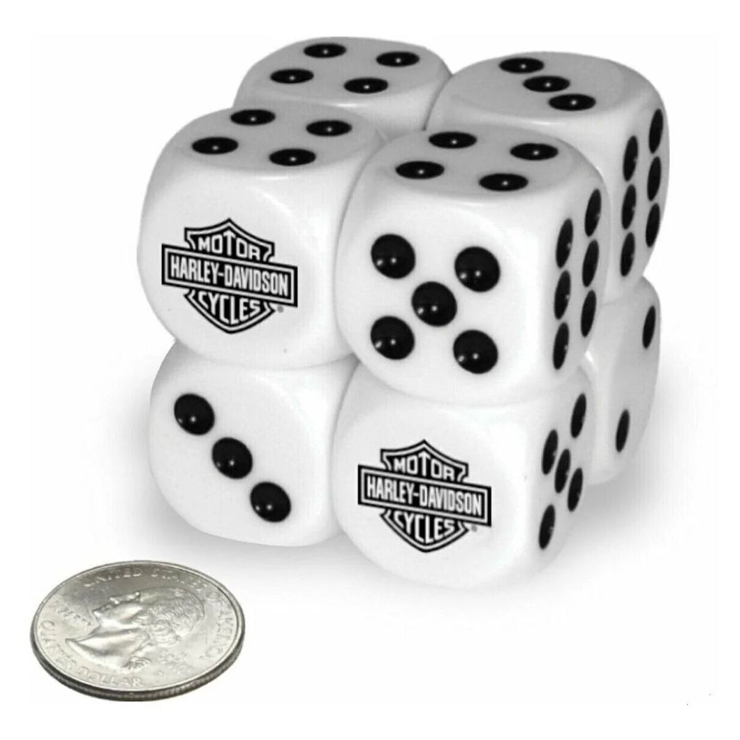 Harley-Davidson Bar & Shield - Dice White - Single Dice 25mm