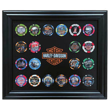 Load image into Gallery viewer, Harley-Davidson Classic Bar &amp; Shield Magnetic Poker Chip Frame - Holds 20 Chips - DW6912
