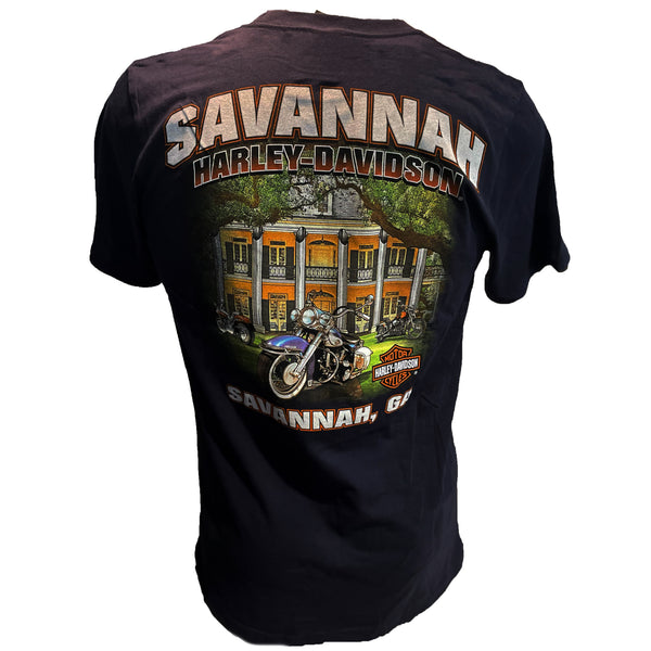 Savannah Harley-Davidson Men's Emotion Short Sleeve T-Shirt - Navy Blue