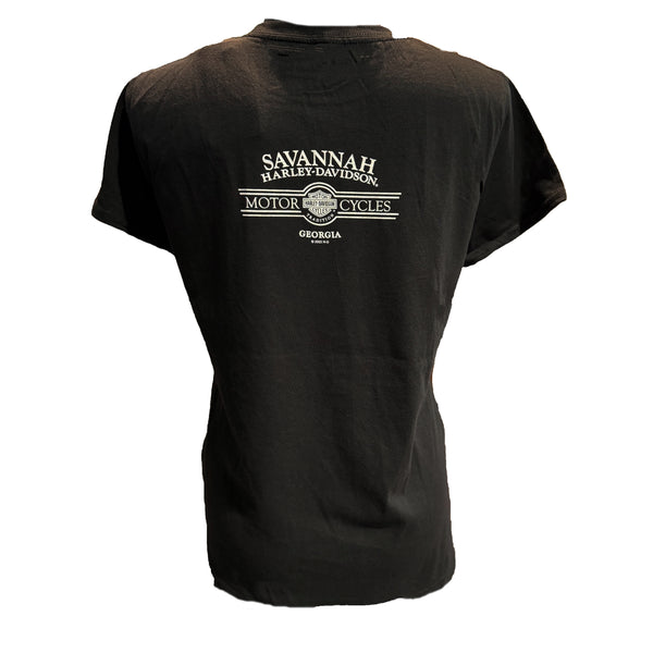 Savannah Harley-Davidson Women's Freedom Is Calling Black Short Sleeve T-Shirt