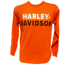 Load image into Gallery viewer, Hilton Head Harley Davidson Men&#39;s H-D Name Long Sleeve T-Shirt Orange
