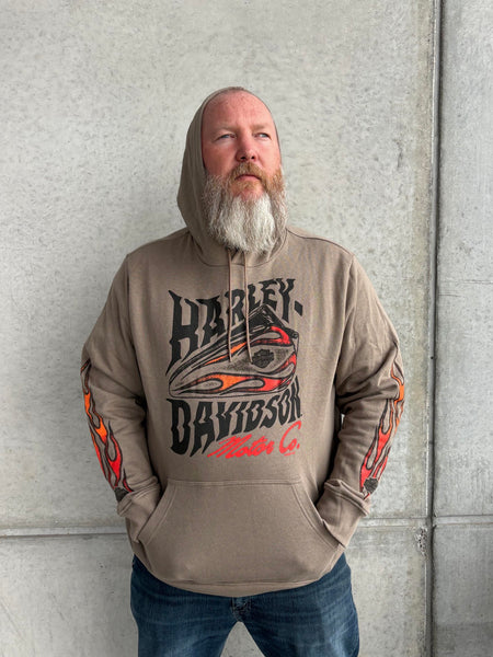 Hilton Head Harley-Davidson custom Men's Flame Wave hoodie