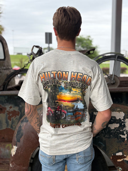 Hilton Head Harley-Davidson custom Men's HD Wrenched West pocket tee
