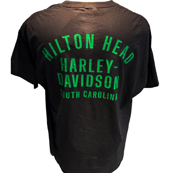 Hilton Head Harley Davidson Mens Shamrock Skull St. Patty's Day Short Sleeve T-Shirt