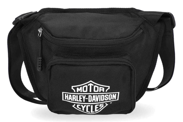 Harley-Davidson Women's Bar & Shield Polyester Hip Bag w/ Plastic Clip, Black