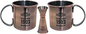 Harley-Davidson Moscow Mule Set, Antique Copper Finish, 16 oz.