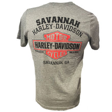 Load image into Gallery viewer, Savannah Harley-Davidson Men&#39;s One Streak Short Sleeve T-Shirt Gray
