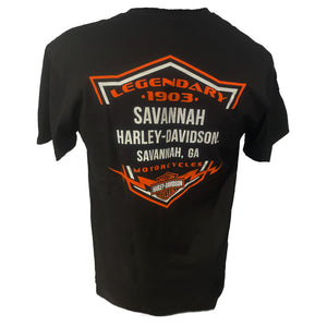 Savannah Harley-Davidson Stride - Black Pocket Tee