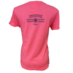 Savannah Harley-Davidson Ladies Tail Across V-Neck T-Shirt