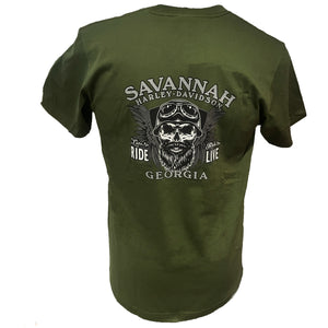 Savannah Harley Davidson Men's Vintage Muscle Short Sleeve T-Shirt