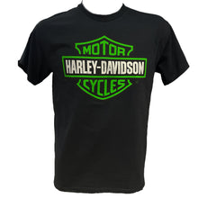 Load image into Gallery viewer, Savannah Harley Davidson Men&#39;s 3 Leaf Clover Short Sleeve in Black
