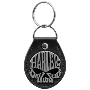 Harley-Davidson Willie G Skull Text Logo Vinyl Fob Key Chain CG4546