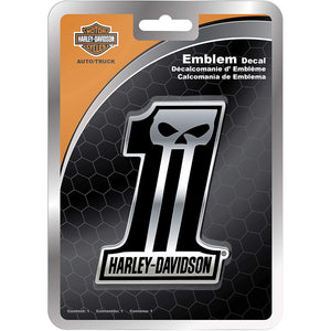 Harley Davidson Dark #1 Emblemz Decal, Silver CG41507