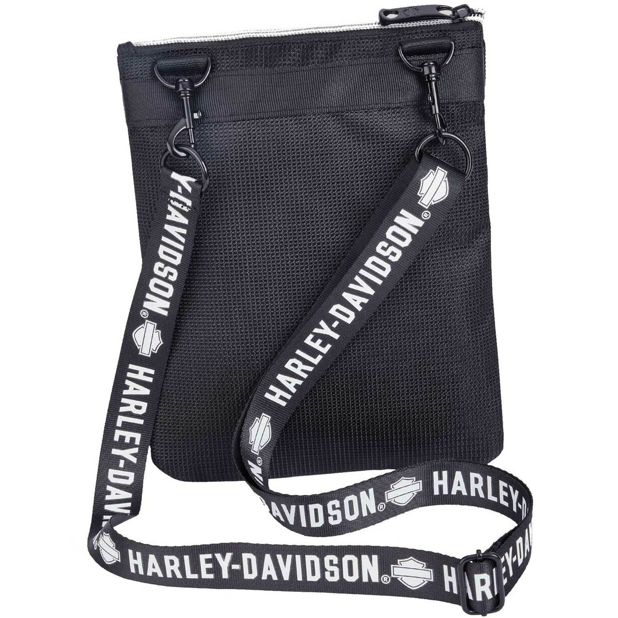 Harley-Davidson Women's Rubber H-D Crossbody Sling Purse - BLACK/OFF White