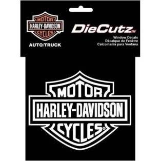 Bar & Shield White Die Cutz Window Decal CG3614