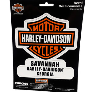 Custom B&S Savannah Harley-Davidson Stick-On Decal CUS-B&S