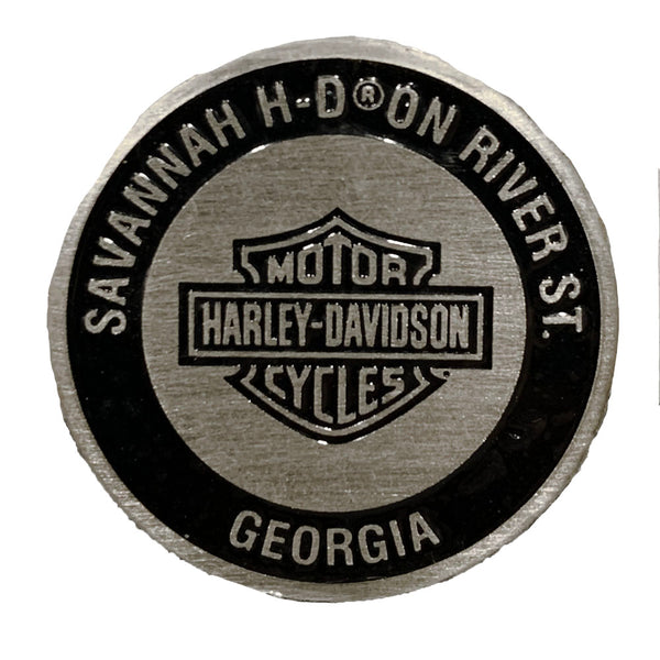 Harley-Davidson Savannah On River Street Dip Dot Small Size, Adhesive Back