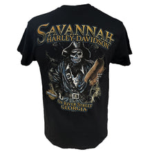 Load image into Gallery viewer, Harley-Davidson Men&#39;s Exclusive Dead Pirate Black S/S River Street Dealer Shirt
